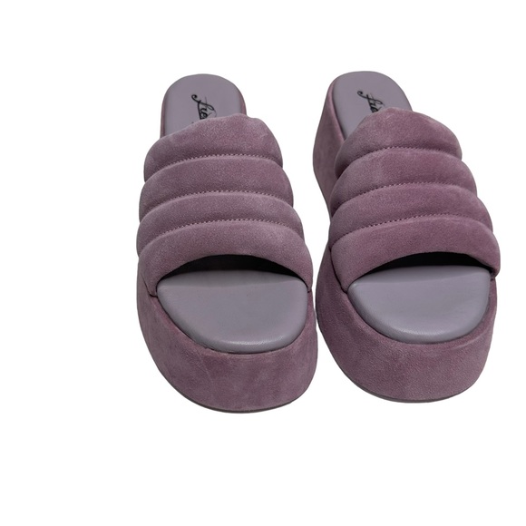NWOT Free People Almost Paradise Purple Suede Platform Sandals 38 - Picture 14 of 14